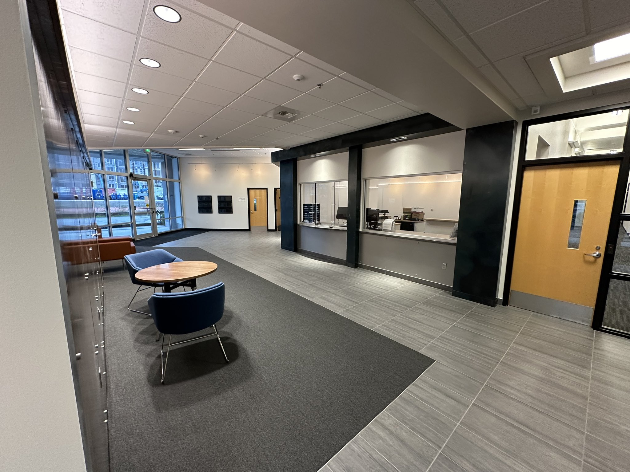 Seating area and reception lobby