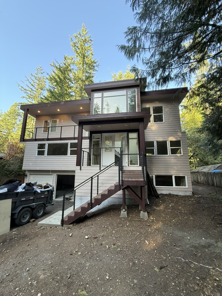 Exterior following the addition